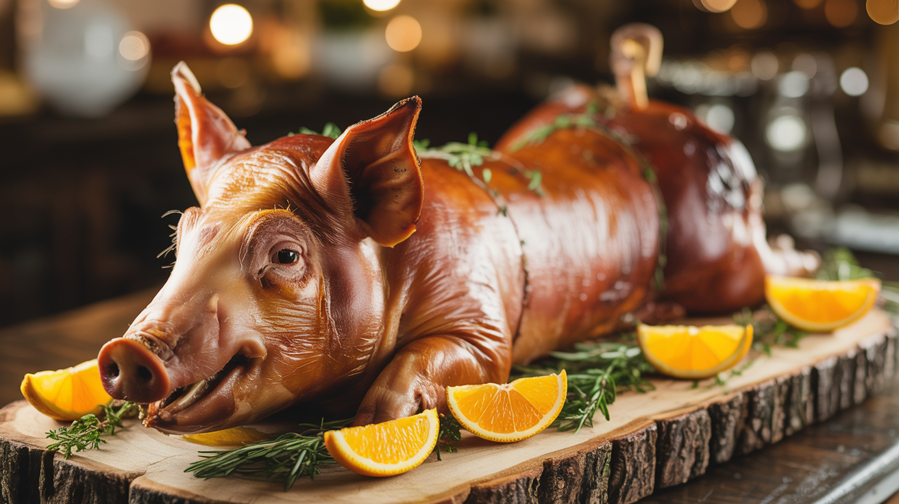Leitão assado tradicional português